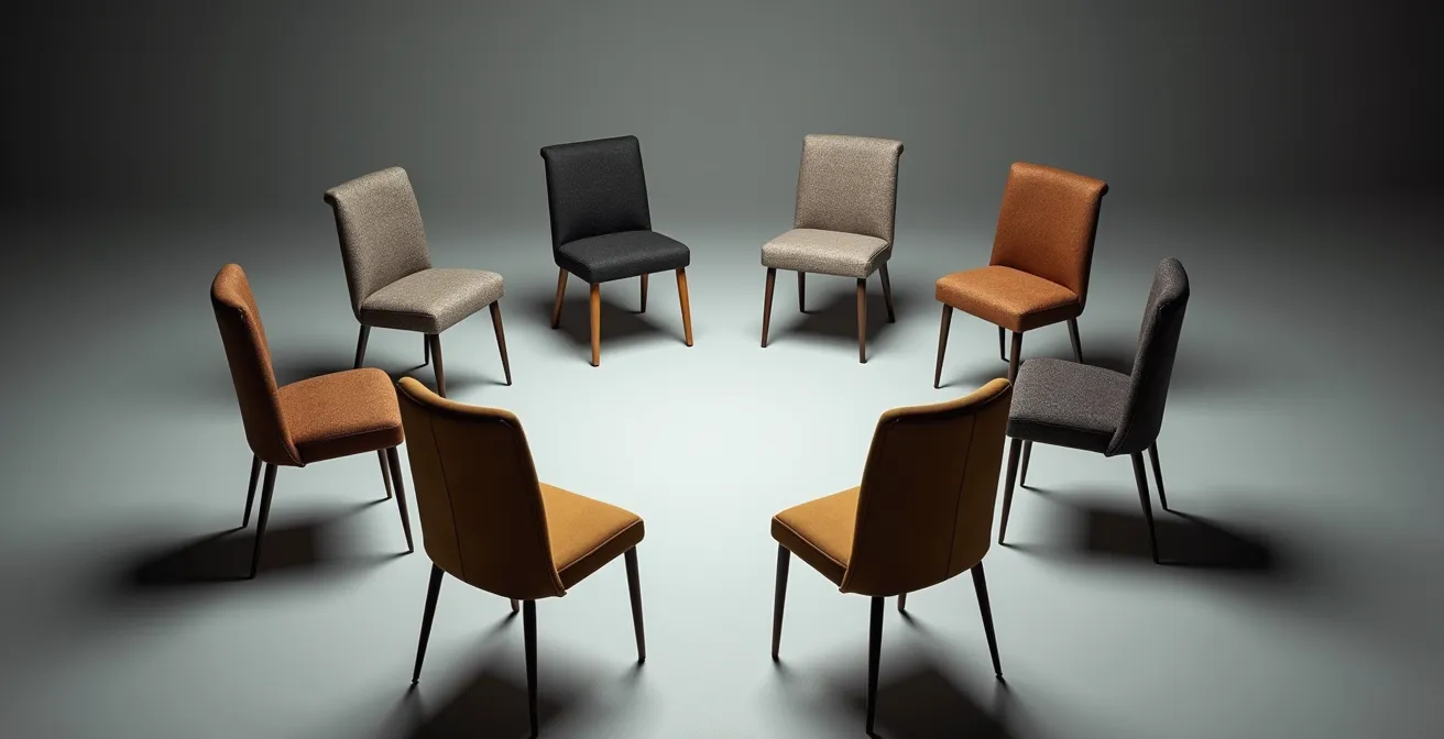 Représentation symbolique du dialogue intérieur avec différents aspects de la personnalité