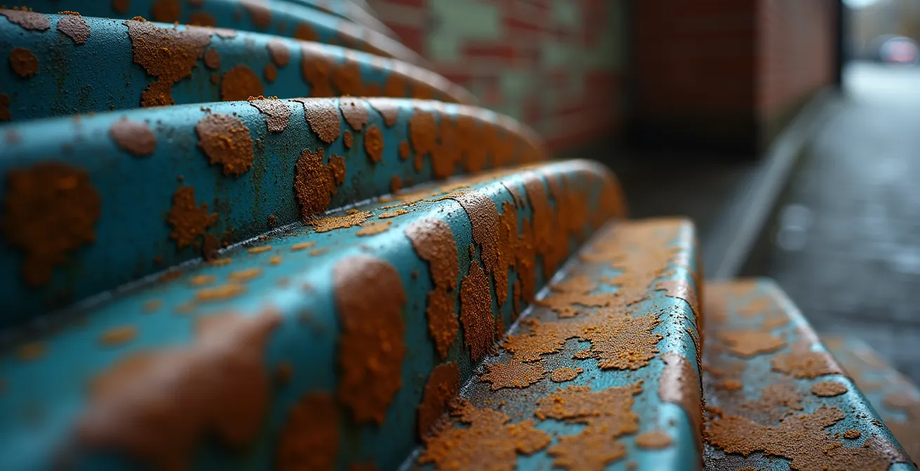 Escaliers en colimaçon typiques de Montréal sur façades colorées de triplex