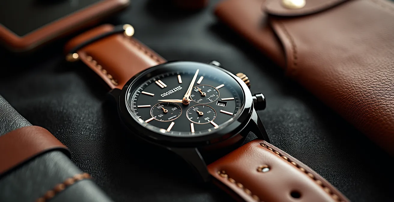 Détails de matières et accessoires signature pour personal branding